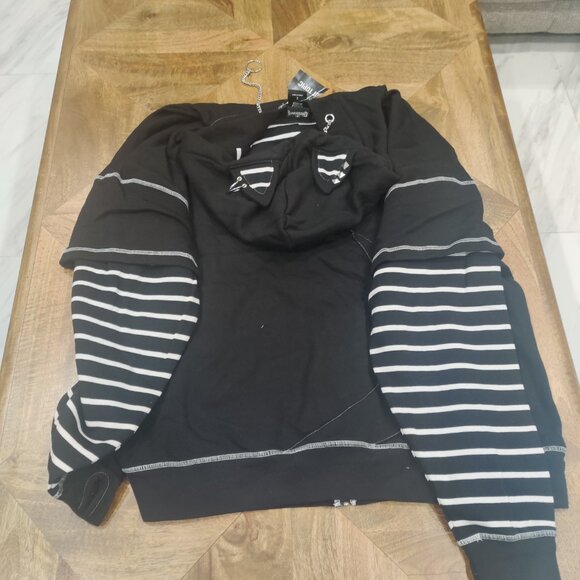 Hot Topic Skelanimals collection cat ear sweatshirt size 2x New - Picture 4 of 4